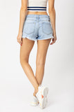 Light Distressed Denim Shorts