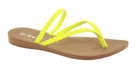 Neon Yellow Strappy Sandal