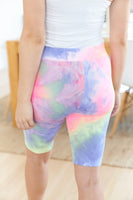 Rainbow Tie Dye Biker Shorts