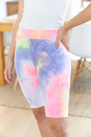 Rainbow Tie Dye Biker Shorts