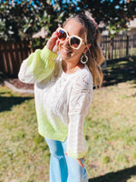 Neon is life two tone sweater