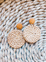 Rattan Disc Earring