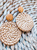 Rattan Disc Earring