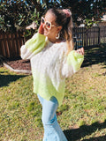 Neon is life two tone sweater