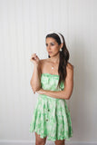 Paradise Green Layered Mini Dress